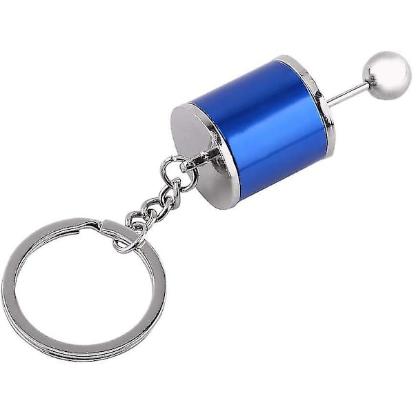 Växelspaksnyckelring, automatisk växelspaksmodell nyckelring växlad formad metall (4,05 x 1,61 x 0,8 tum) (blå) Blue