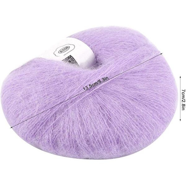 Mjuk Angola plysch mohair kashmir stickning ullgarn rosa lång ull stickning garn color 2
