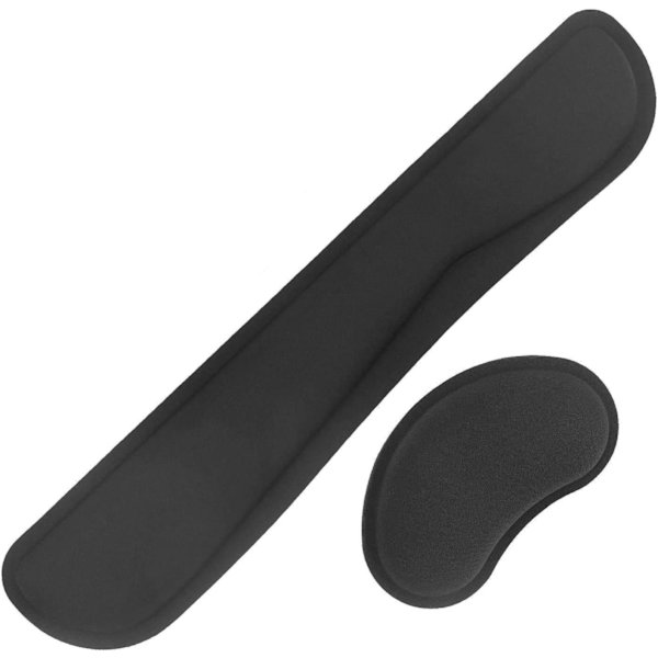 Kitting tangentbord, ergonomisk musmatta med handledsstöd och minnesskum för dator och bärbar dator
