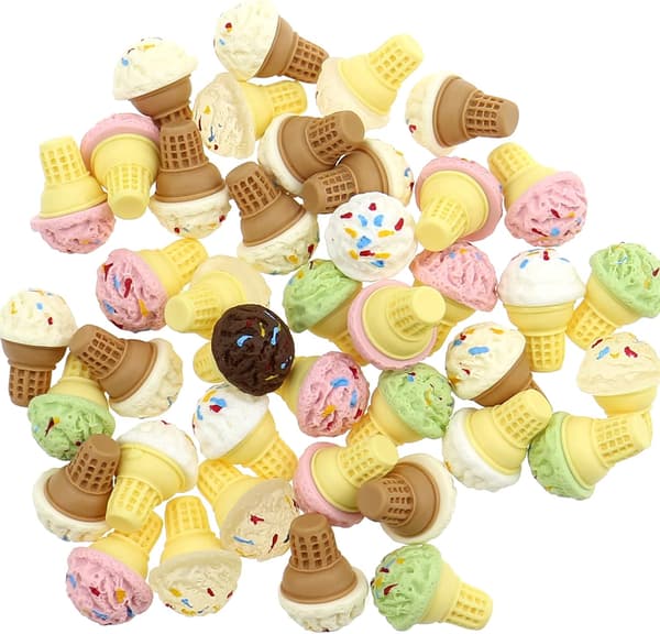 40 STK 3D Is Resin Charm Uden Hul Perler til DIY Scrapbooking Pynt