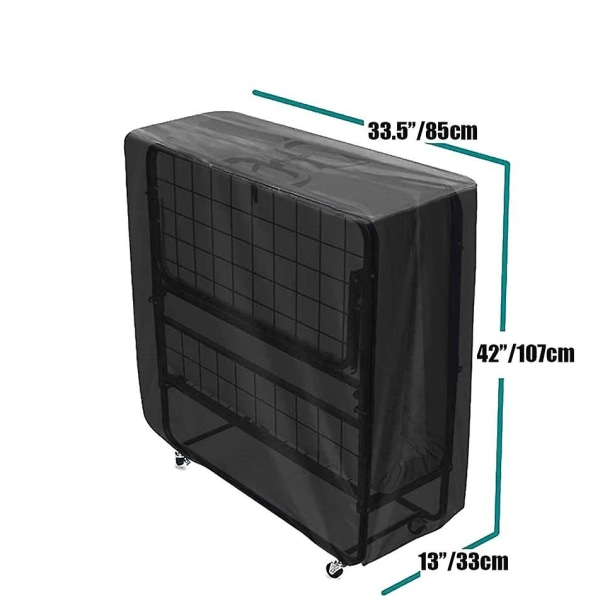 Hopfällbart sängskydd för enkelsäng, vattentätt och andningsbart förvaringsfodral