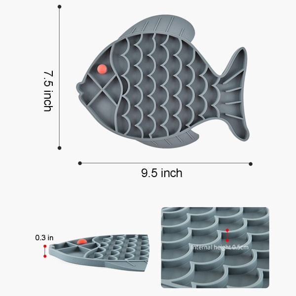 2-pack slickmatta för hundar, slickmatta för mat, läckageskydd, slow feeder