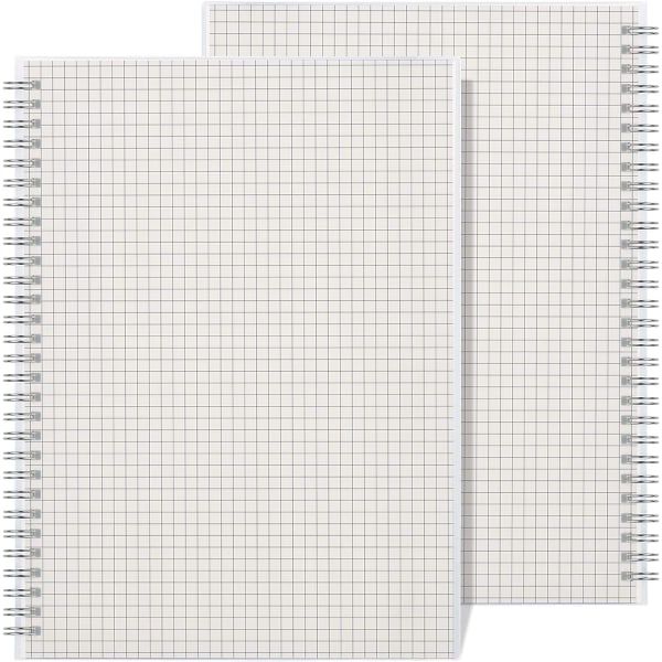 B5 Rutig Grid Spiral Notebook 80 ark med 160 sidor/bok - 2 stycken