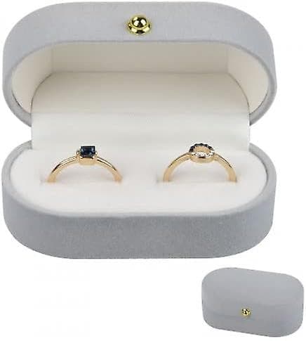 Elegant ringask, bröllopsringfodral, smyckeskrin för flickor, sammetsringask, smyckesorganisatör