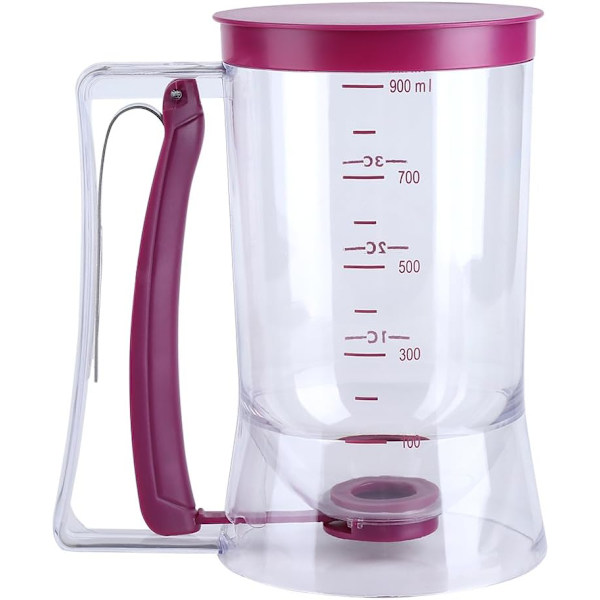 900 ml manuell pannkakssmetdispenser, våffelmättkopp, bakverktyg, 1 st