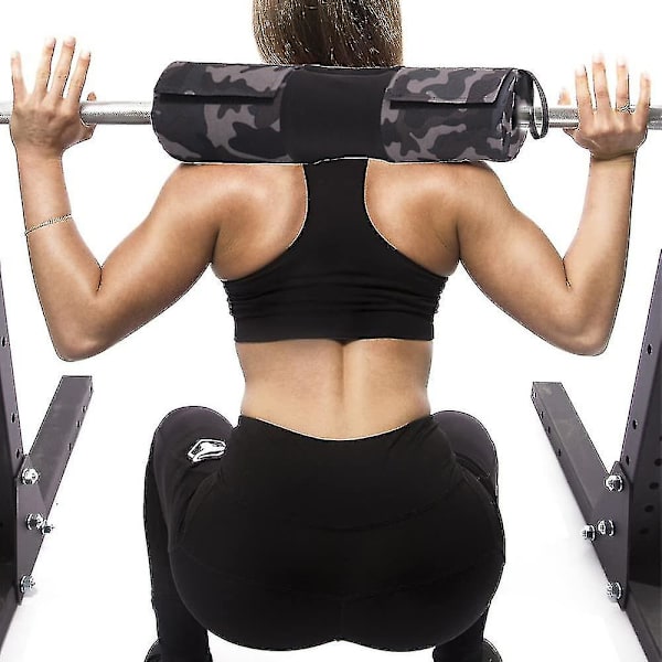 Skivstångsplatta stannar på plats Säker, tjock kudde för bekväma knäböj utfall Glute Bridges（Brun） Brown