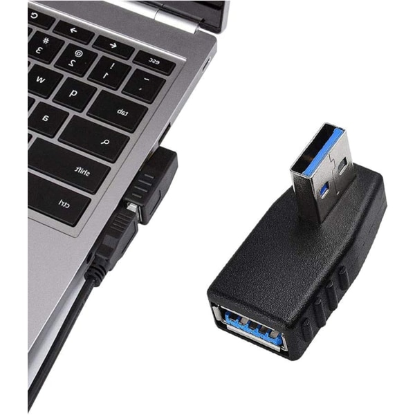 USB 3.0-adapter 2 st, USB 3.0 vinkeladapter, USB vinkelkontakt