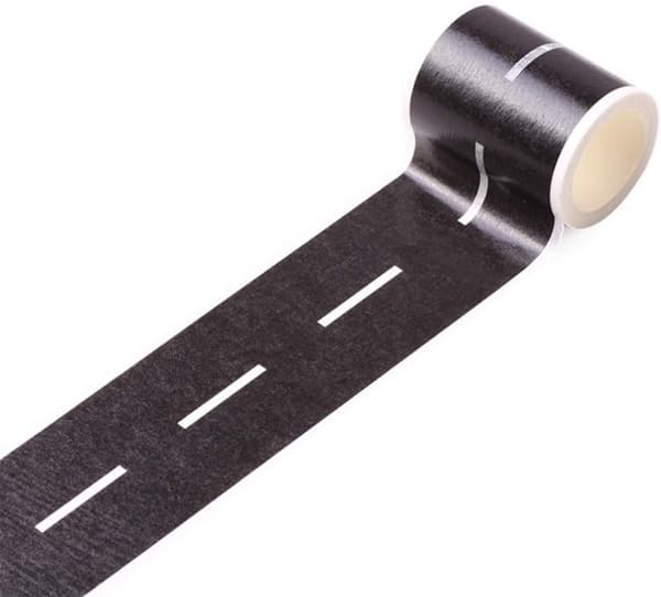 DIY käsintehty teippitie, liikennetunnukset, junaradat, liikennesäännöt, lelut, 4 kpl