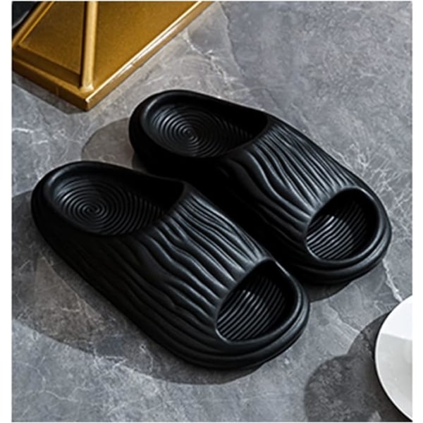 Badskor Herr Dam Tofflor Sommar Mules Halkfria Tofflor Moln Bad Inomhus/Utomhus（svart 36/37） Black