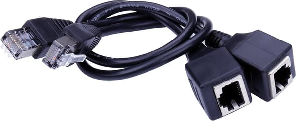 Ethernet forlængerkabel Netværkskabel RJ45 forlængerkabel 1FT/30CM 2 stk. 30cm