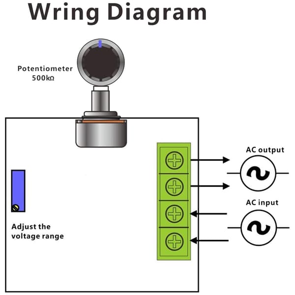 Pakke med 5 2000W elektronisk spenningsregulatormodul Motor LED-dimmer med hastighetskontroller