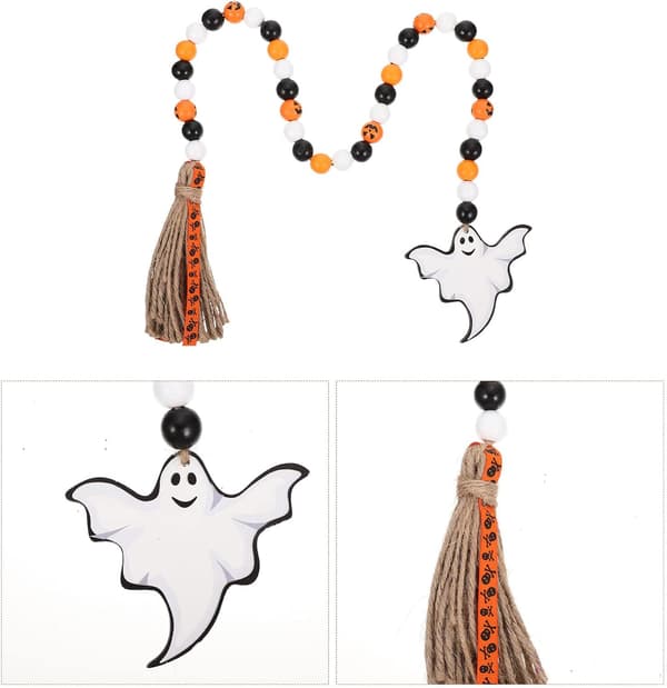Halloween Treperler Rustikk Gårdshus Bønneperle Vegghengende Dekor