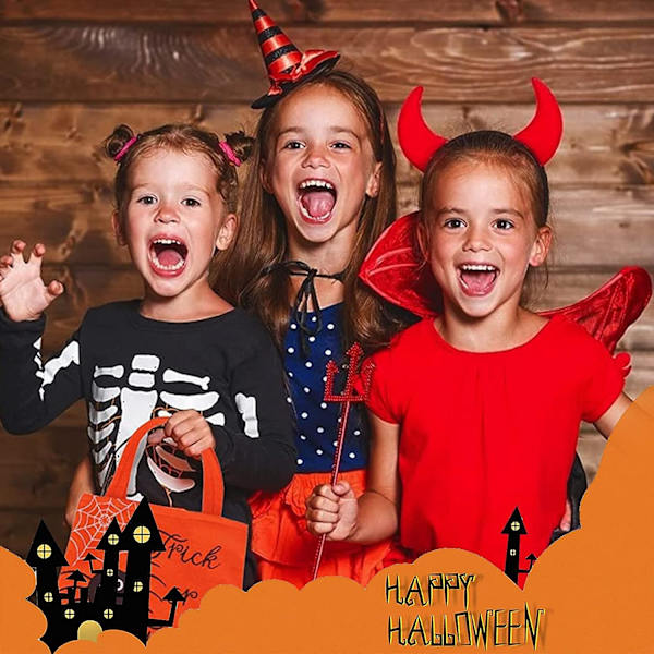 Halloween-festdekorationer Pumpa Godispåse Tote Bag 2 stycken