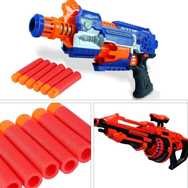 Påfyllningsbar Mega Sponge EVA Rundhuvud Mjuka Kulor Påfyllningspilar för Elite Nerf