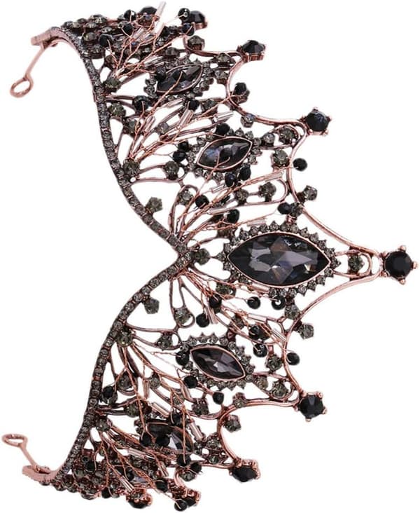Julefest Juvel Barok Dronningekrone (Sort) 1 Styk Black