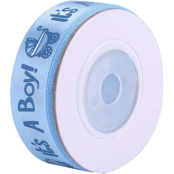 2 set It is A Boy/Girl Band Band 5,5 x 2 cm Per Rulle 10yd för Presentinslagning Bröllopskort (Blå) blue