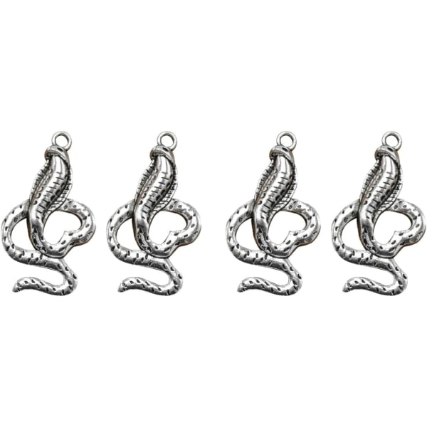 Paket med 20 smycketillbehör Armbandstillverkning Legering Berlocker Snake DIY halsband (silver)
