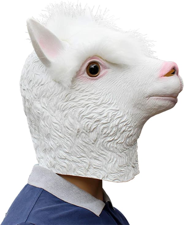 Nyhet Latex Hode Maske Kostymefest Maske Dyre Alpakka Fest Hodeplagg