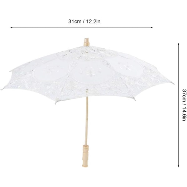 Bröllop paraply, mini spets paraply Bröllop brudparaply Beige c2de | Beige  | Fyndiq