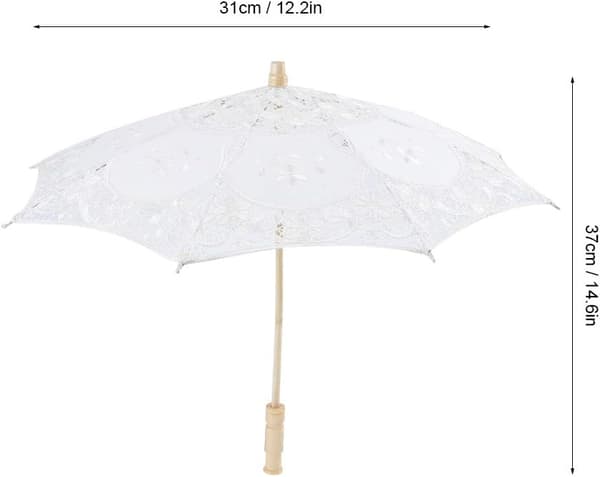 Bryllupsparaply, Mini Blonde Paraply Bryllupsbrudeparaply Beige