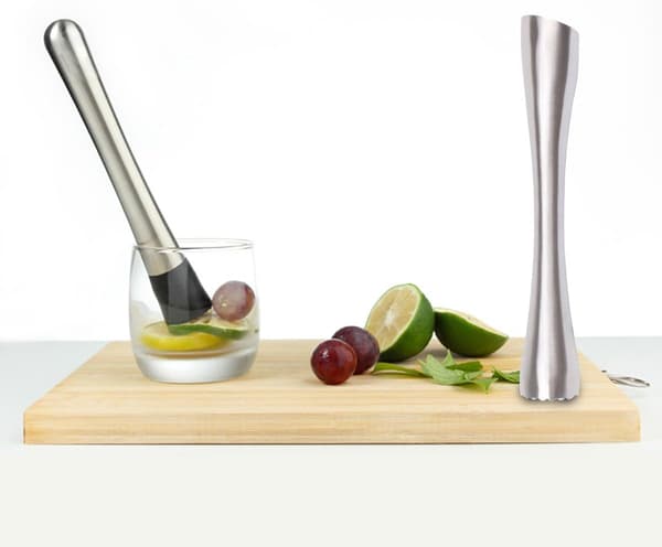 Cocktailstøter laget av rustfritt stål, for mos av isbiter og frukt, 20 cm - stil 2