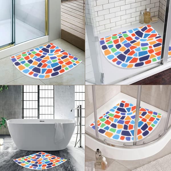 Hjørne brusemåtte, bademåtte 60x60cm, brusemåtter til bruser, bademåtter, vaskbar bademåtte til badeværelse