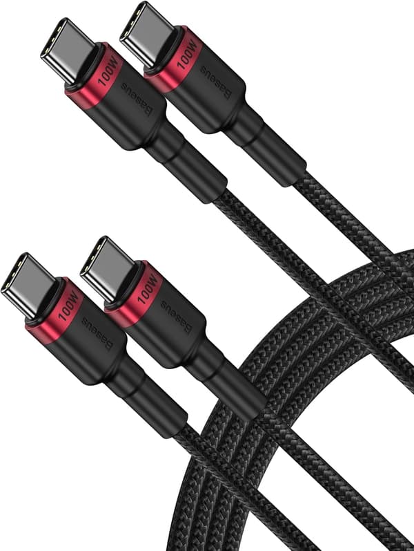 USB C -kaapeli, 2 kpl / 2 metriä, 100 W QC 4.0 USB C -pikalatauskaapeli