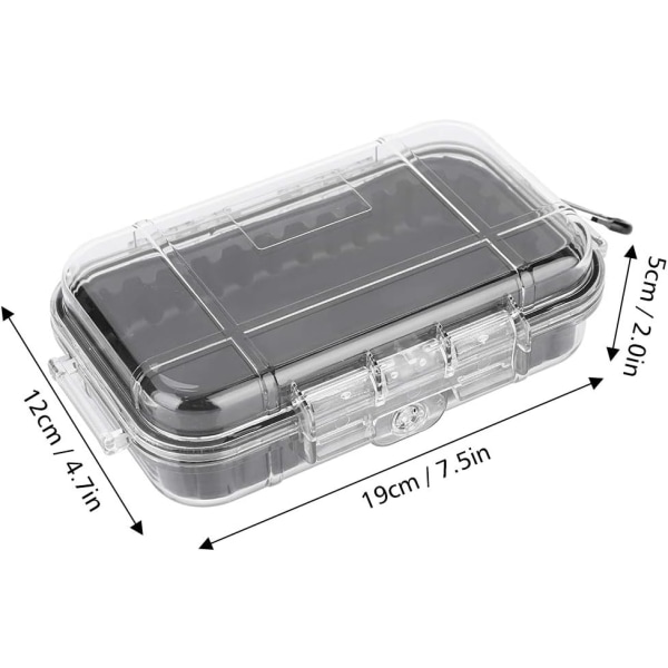Vattentät förvaringsbox för utomhusbruk, lufttät hård skal våt torr box bärbox fiskeutrustning organisation (transparent) Transparent