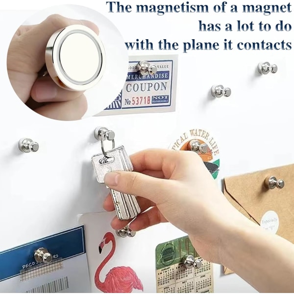 50 st Kylskåpsmagneter Kylskåpsmagnet, Starka magneter Push Pin Magnet, Whiteboard magneter, Små magneter för kök, kontor, skola Black