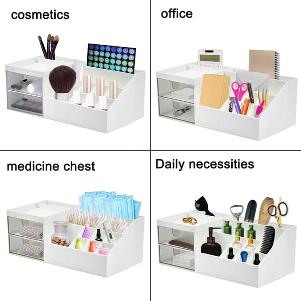 Makeup-arrangör med en låda (2 lådor)