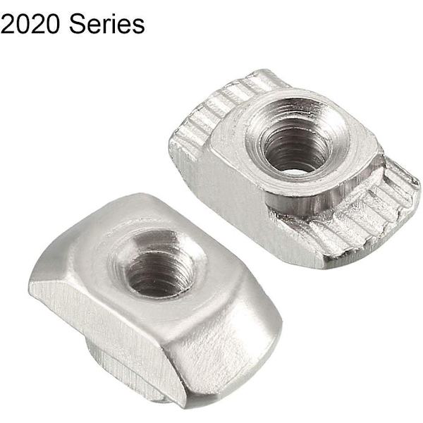 Kartglidande T-spårmuttrar, M3 halvrund rulle i T-mutter för 2020-serie aluminiumprofil, 10-pack M3