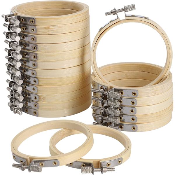 20-pack 3-tums broderiram, korsstygnsram, bamburing för broderi