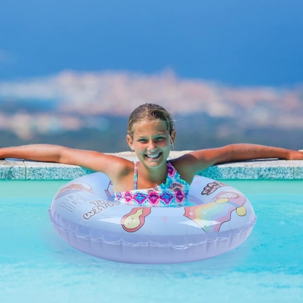 Uppblåsbara poolringar för barn, 4-pack