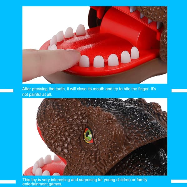 Interaktiv dinosaur-bitende finger-trikseleke for barn