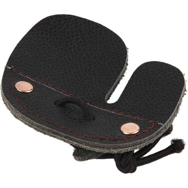 Bågskytte Finger Guard Protection Pad Dubbelskikts Läder Skyddsutrustning för Recurve Bow Shooter