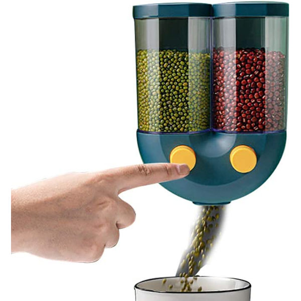 Väggmonterad dispenser, lämplig för spannmålsgodisdispenser blå blue