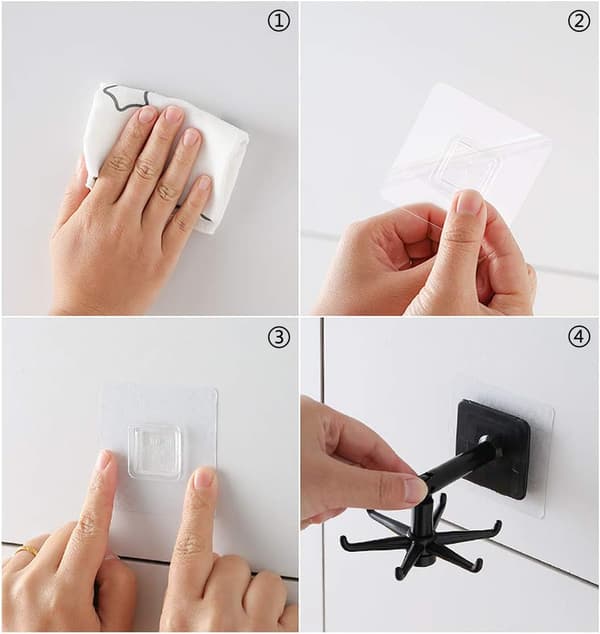 360-graders hulfri drejekrog Multifunktionel udtrækkelig krog 10 stk.