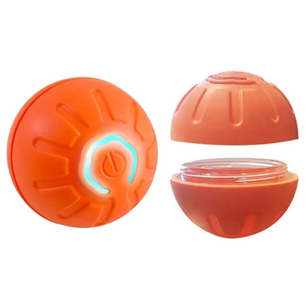 Automatisk Hoppboll för Hundar Interaktiv Träning Leksak Valp Orange 1set + 1pcs