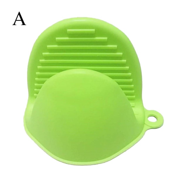 Silikon Grythållare Mini Ugn Mitt Kök Värmebeständig Finger green one-size