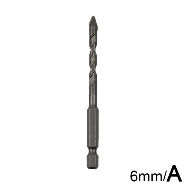 1 ST krokborr 6mm/8mm/10mm/12mm Superhård triangulär D silverA 6mm