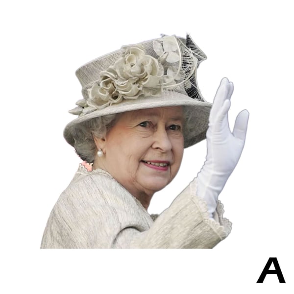 MINNES Drottning Elizabeth II VATTENTÄT VINYL KLISTERMÄRKE Multi-colorA left