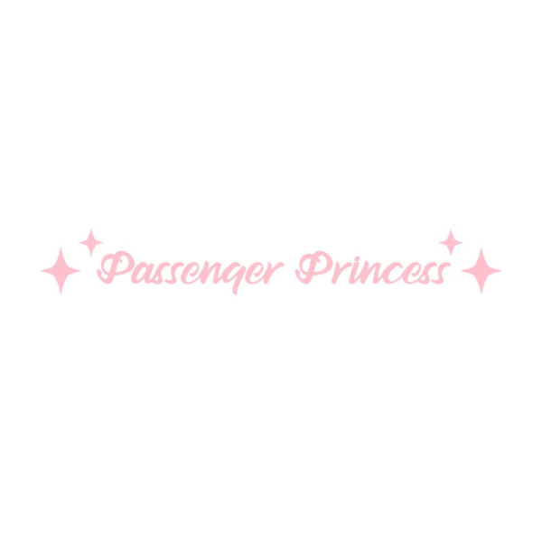 Passenger Princess Decal Sticker, Princess Sticker, Back View Mir Red 10CM*2CM