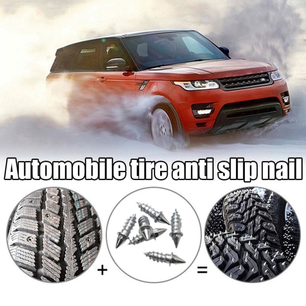 Bil Ice Dubb Däck Spike Anti Skid Off-Road Skruv Däck Hjul Anti