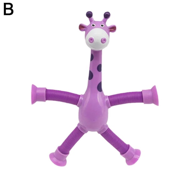 Giraffe Pop Tubes Leksaker Barn Sensorisk lärande leksak Stress relief S purple onesize
