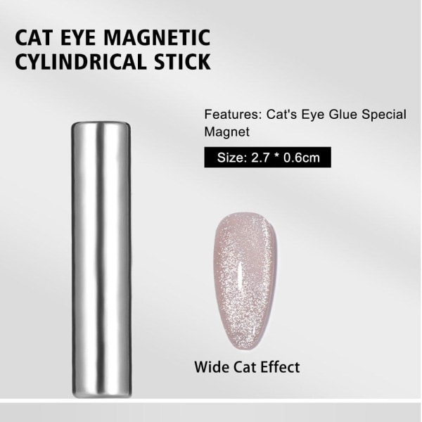 Cat Eye Magnetic Cylindrical Stick UV Gel Polish Lack Nails M 2.7X0.6cm one size