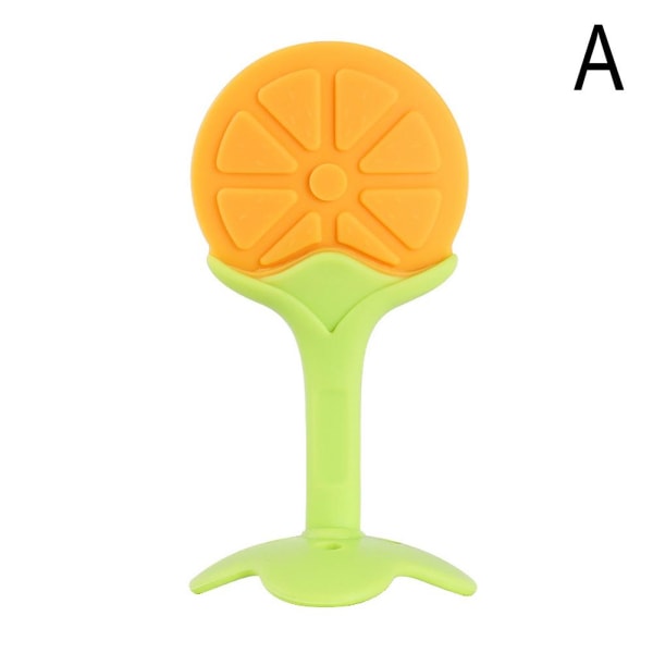 Silikon Frukt Bandleksak Tuggleksakbett Lugnande Gum Toy orange one-size