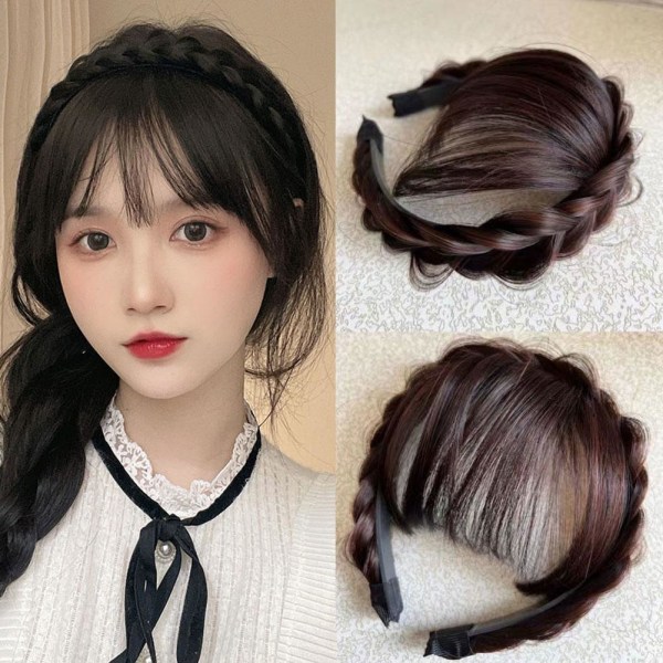 Korean Air Bangs Pannband Girl Fish Hair Bonds brown black 1pcs