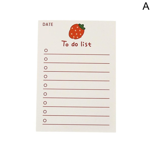 Cute Fruit Note Pad Att-göra-lista Hand Account Memo Message Paper P strawberry one size