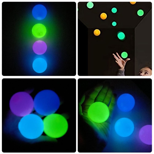 Luminous Sticky Wall Ball Stress Relief Toys Sticky Squash Ball bule bule