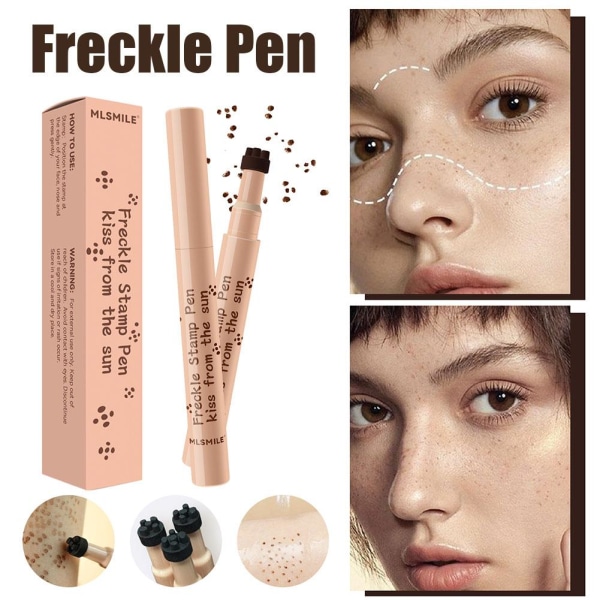 Face Fake Freckles Pen Vattentät Naturtrogen Fake Freckles Pen Spo 04#dark brown one size